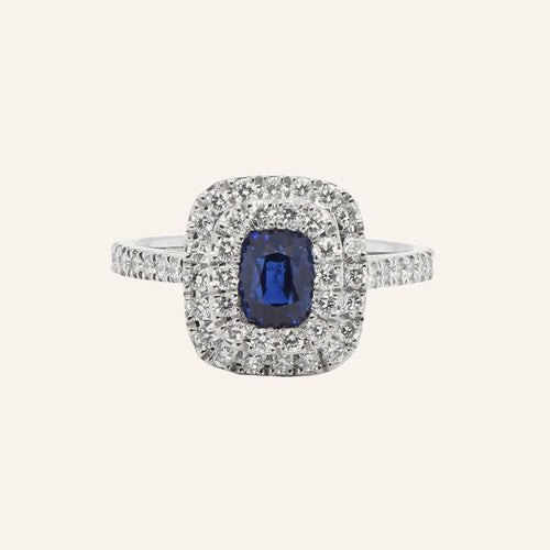 Allure Blue Sapphire Platinum Ring
