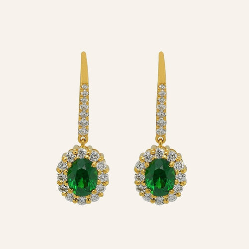Green Tsavorite Earrings