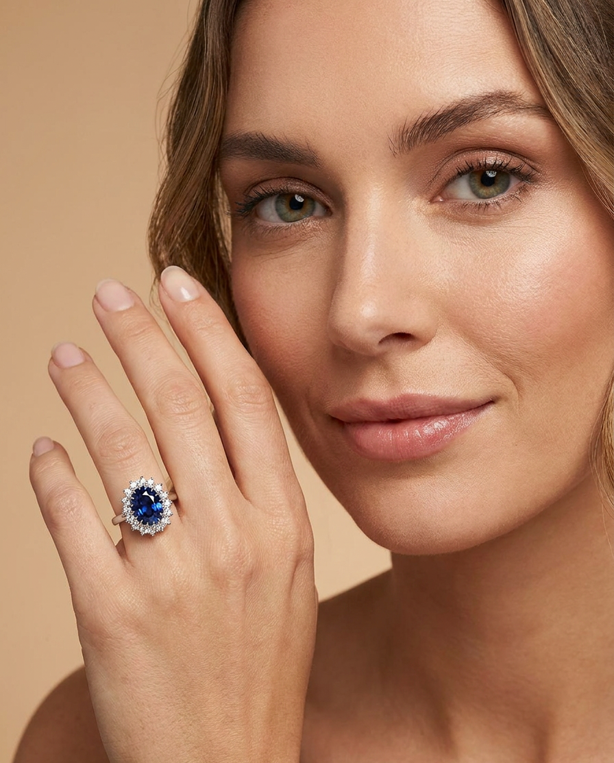 Diana Platinum Ring — detail view