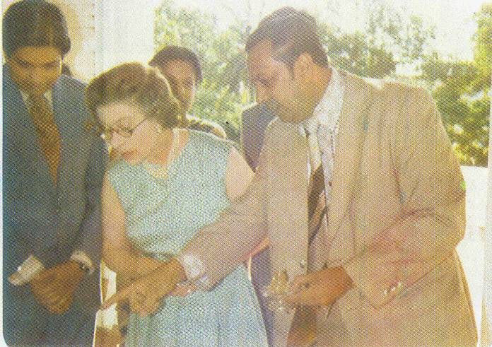 Her Majesty Queen Elizabeth II with Nowfel Jabir, Sri Lanka, 1981