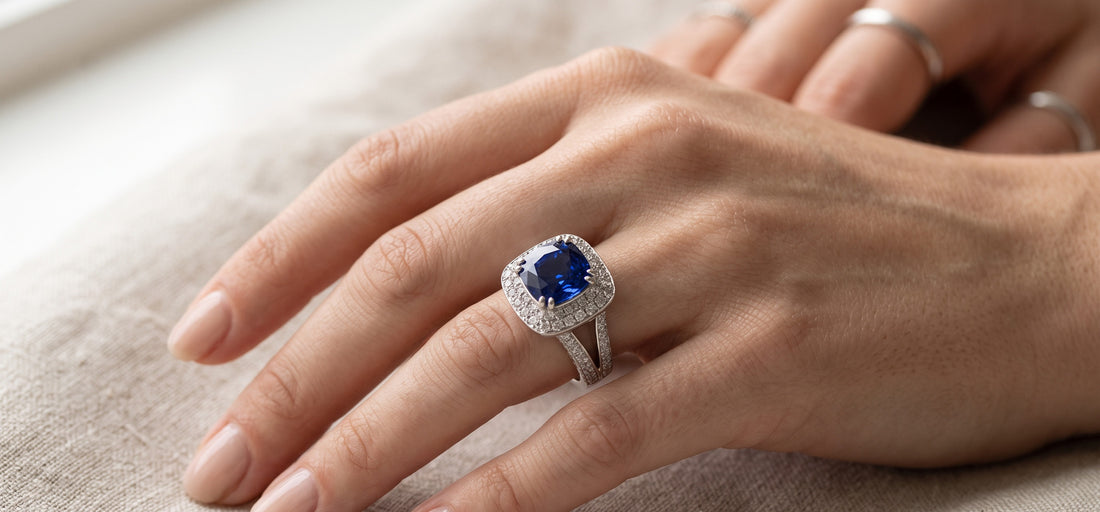 Shield of Orion Platinum Ring — detail view