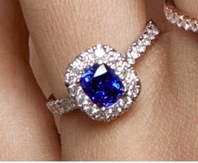 Apollo Blue Sapphire Ring — detail view