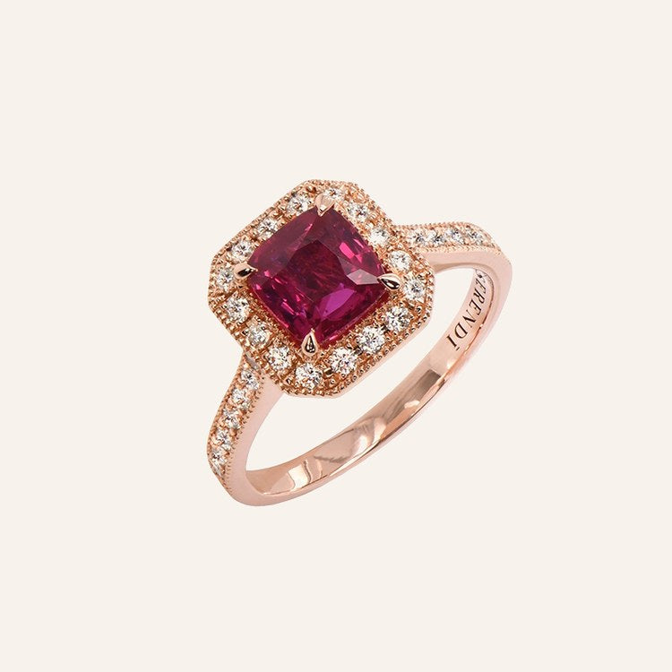 Eros Ruby Ring — detail view