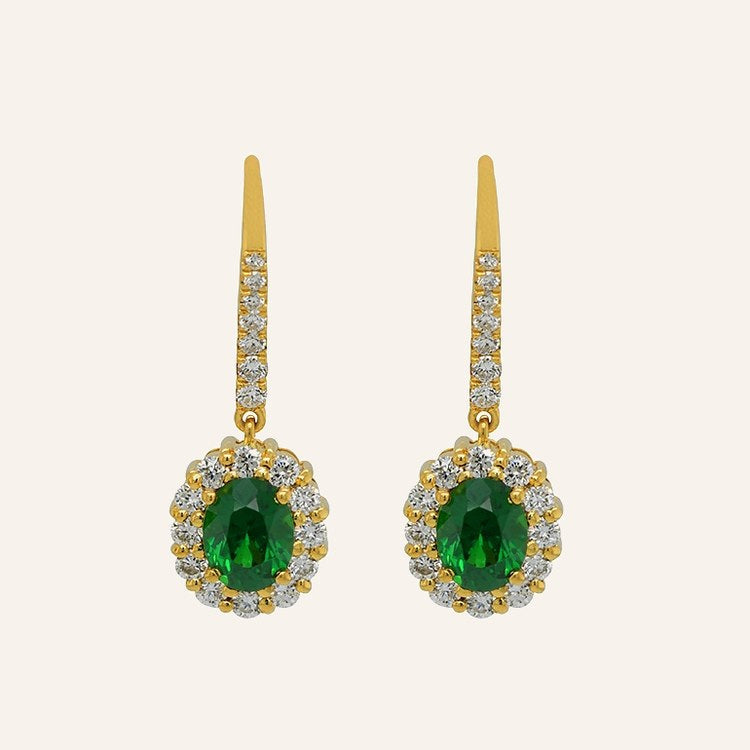 Green Tsavorite Earrings
