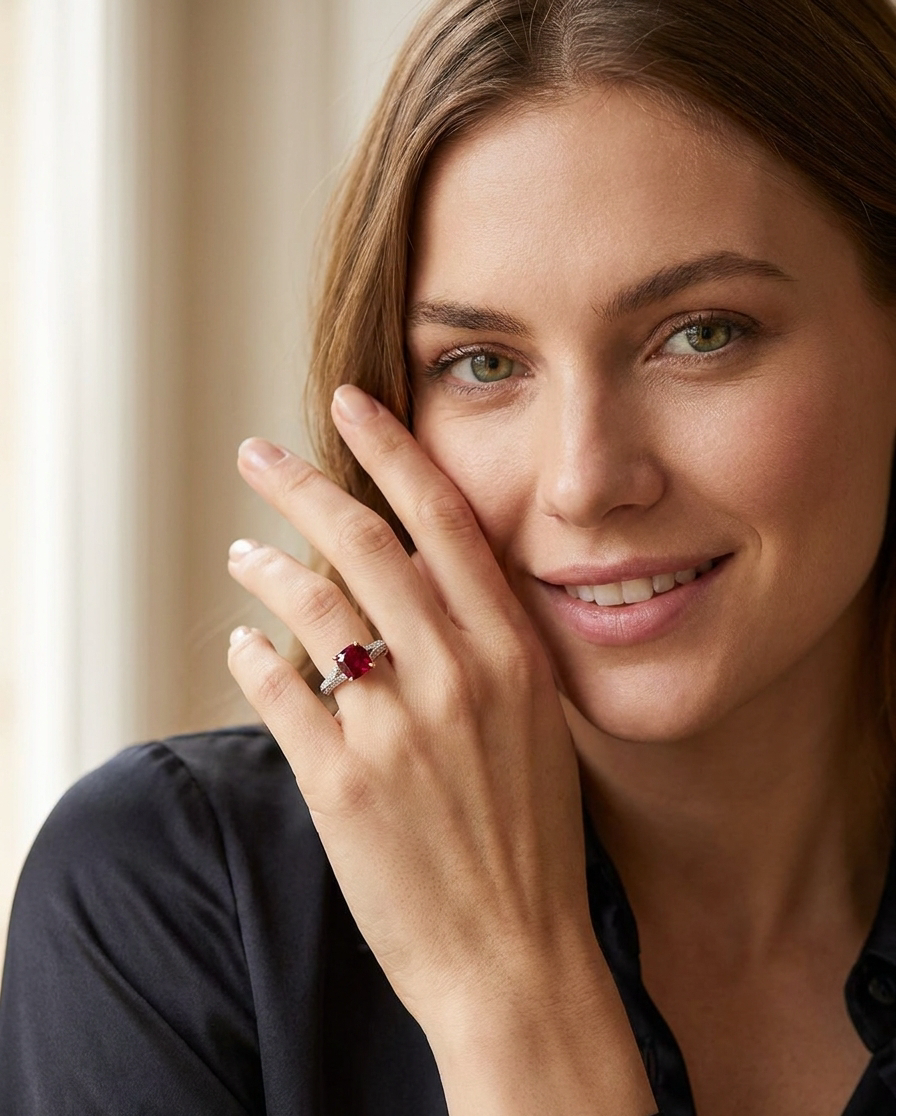 Osiris Ruby Ring — detail view