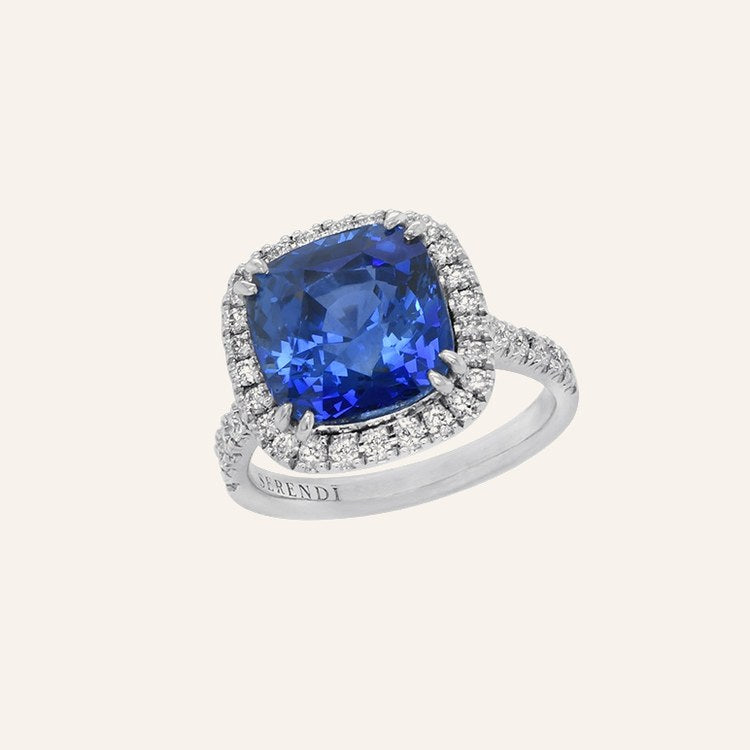Titan Blue Sapphire Ring — GRS certificate