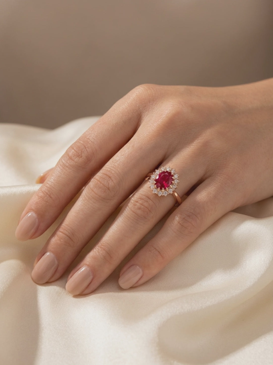 Diana Ruby Ring — detail view